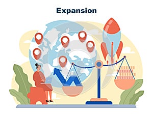 Startup life cycle. Building new business stages, birth and development