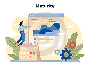 Startup life cycle. Building new business stages, birth and development