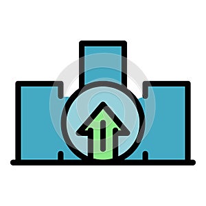 Startup loading icon color outline vector