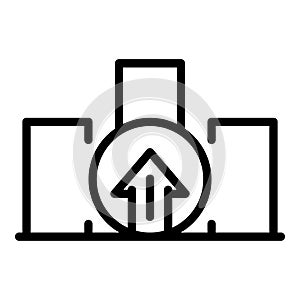 Startup loading icon, outline style
