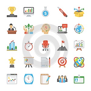 Startup and New Business Flat Vector Set