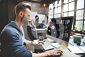 Startup New Business Launch Development Concept