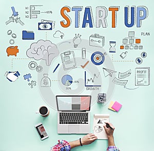 Startup New Business Launch Development Concept