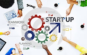 Startup New Business Plan Strategy Teamwork Concept