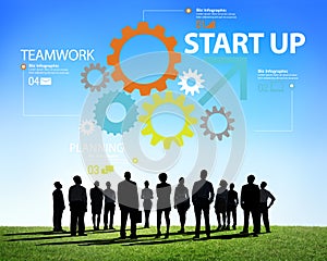 Startup New Business Plan Strategy Teamwork Concept