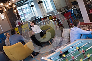 Startup Office Workers Playing computer games