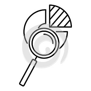 Startup piechart icon, outline style