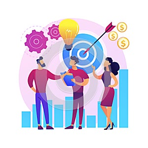 Startup, rocket launch vector concept metaphor