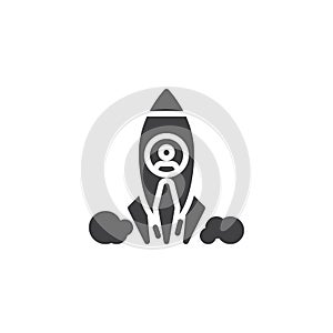 Startup rocket vector icon