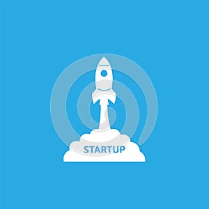 Startup rocket vector