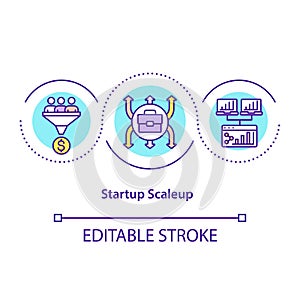 Startup scaleup concept icon