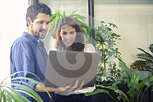 Startup team work in the process of creation