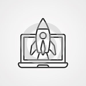 Startup vector icon sign symbol