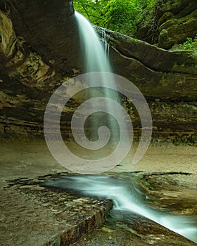 Starved Rock waterfall in LaSalle Canyon III