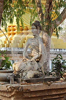 Starving Buddha statue