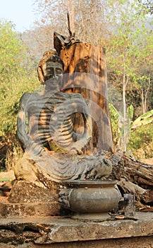 Starving Buddha statue