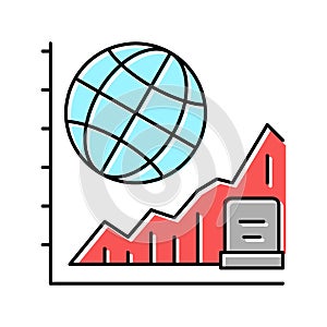 starving, increase mortality poverty problem color icon vector illustration