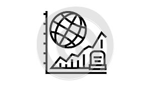 starving, increase mortality poverty problem line icon animation