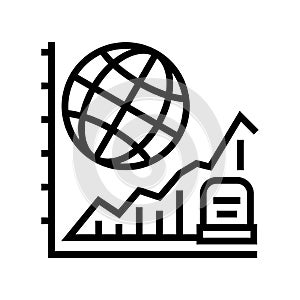 starving, increase mortality poverty problem line icon vector illustration