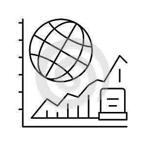 starving, increase mortality poverty problem line icon vector illustration