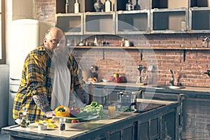 Starving thick guy is dissatisfied with healthy food