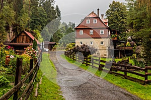 Stary Mlyn settlement in the Czech Switzerland National Park, Czech Republ photo