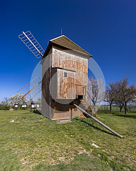Stary Podvorov windmill. Southern Moravia. Czech Republic
