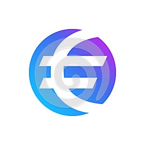 STASIS EURO EURS icon isolated on white background photo