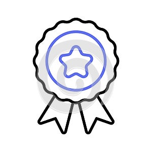 Stat inside badge showing concept of best quality vector design,star badge icon