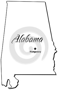 State of Alabama Outline photo