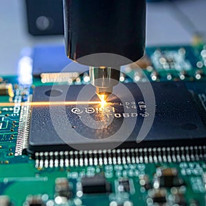 Precision Laser Marking on a Microchip