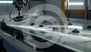 Robotic Arm on Automated Manufacturing Assembly Line