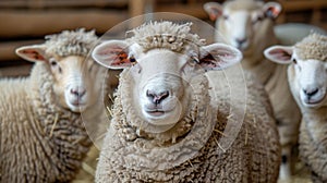 State of the art sheep shearing equipment demonstrated at a large scale sheep breeding operation