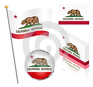 State Of California Flag Set