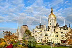 State capitol building in downtown Hartford, Connecticut