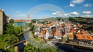 The State Castle and Cesky Krumlov in the South Bohemian district