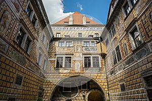 The State Castle and Cesky Krumlov in the South Bohemian district