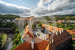 The State Castle and Cesky Krumlov in the South Bohemian district