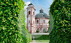 State castle Jaromerice nad Rokytnou with trees / Czech republic