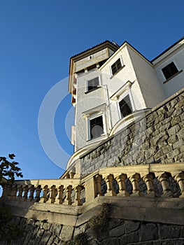 State castle Konopiste, detail with stairs, Czech Republic