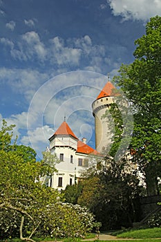 State castle Konopiste in spring