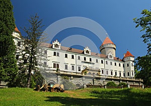 State castle Konopiste in spring