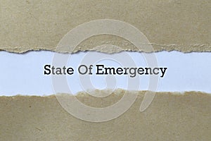 State of emergency on paper