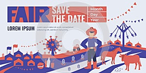 State Fair Illustration. Save the date