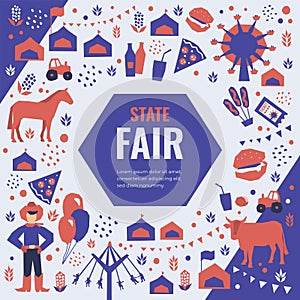 State Fair Illustration. Vector detail illustration of State Fair.