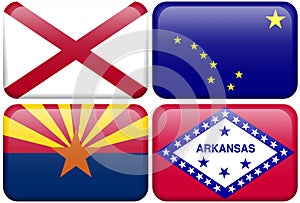 State Flag: Alabama, Alaska, Arizona, Arkansas