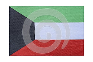 State flag of the country of Kuwait, isolate