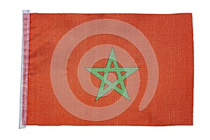 State flag of the country of Morocco, isolate
