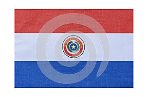 State flag of the country of Paraguay, isolate