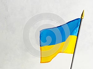 State flag of independent peaceful Ukraine. Freedom, patriotism, independence, sovereignty, Russian aggression, killings of photo